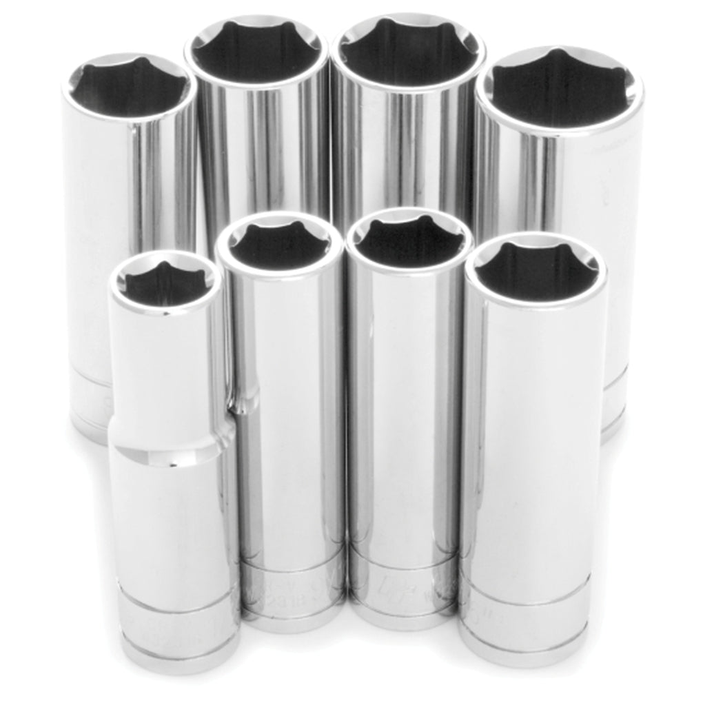 Wilmar Performance Tool W32300 8 Piece 1/2" Dr SAE DW Socket Set