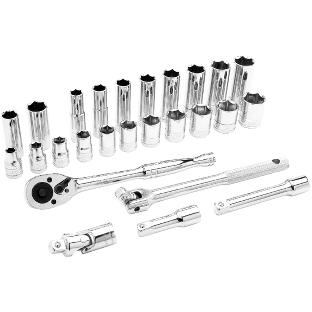 Wilmar Performance Tool W32904 26-Piece 1/2 In. Drive Metric Socket Set