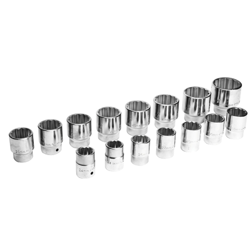 Wilmar Performance Tool W34906 16 Piece 3/4" Dr. MM 12pt Socket Set