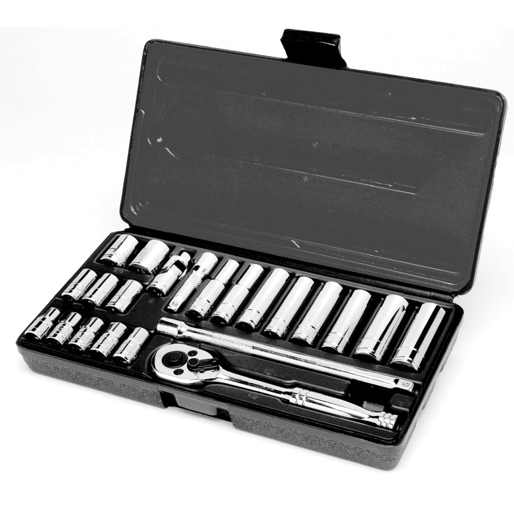 Wilmar Performance Tool W36904 22 Piece MET 1/4" Dr Socket Set