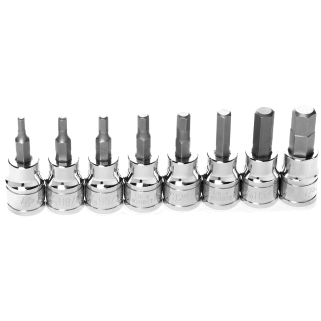 Wilmar Performance Tool W38870 8 Piece 3/8" Dr SAE Hex Bit Set
