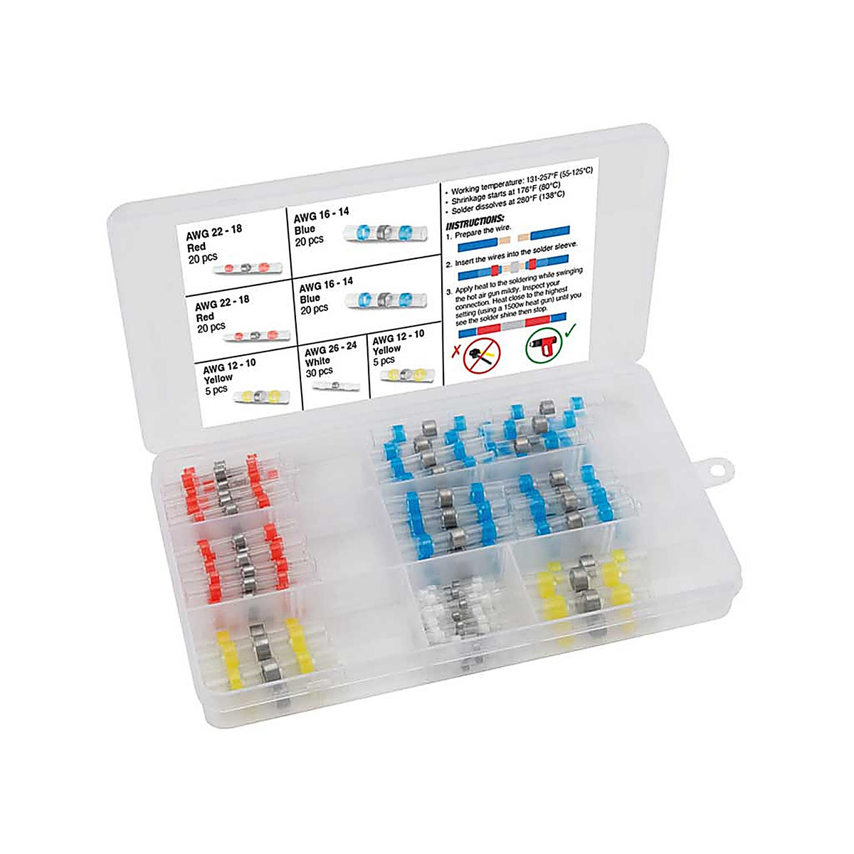 Performance Tool - W5290 - Heat Shrink Solder Connectors, 120 Pcs
