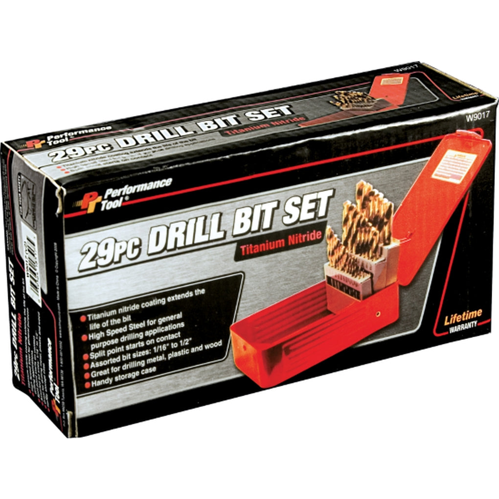 Wilmar Performance Tool W9017 29pc Drill Bit Set w/Steel Case