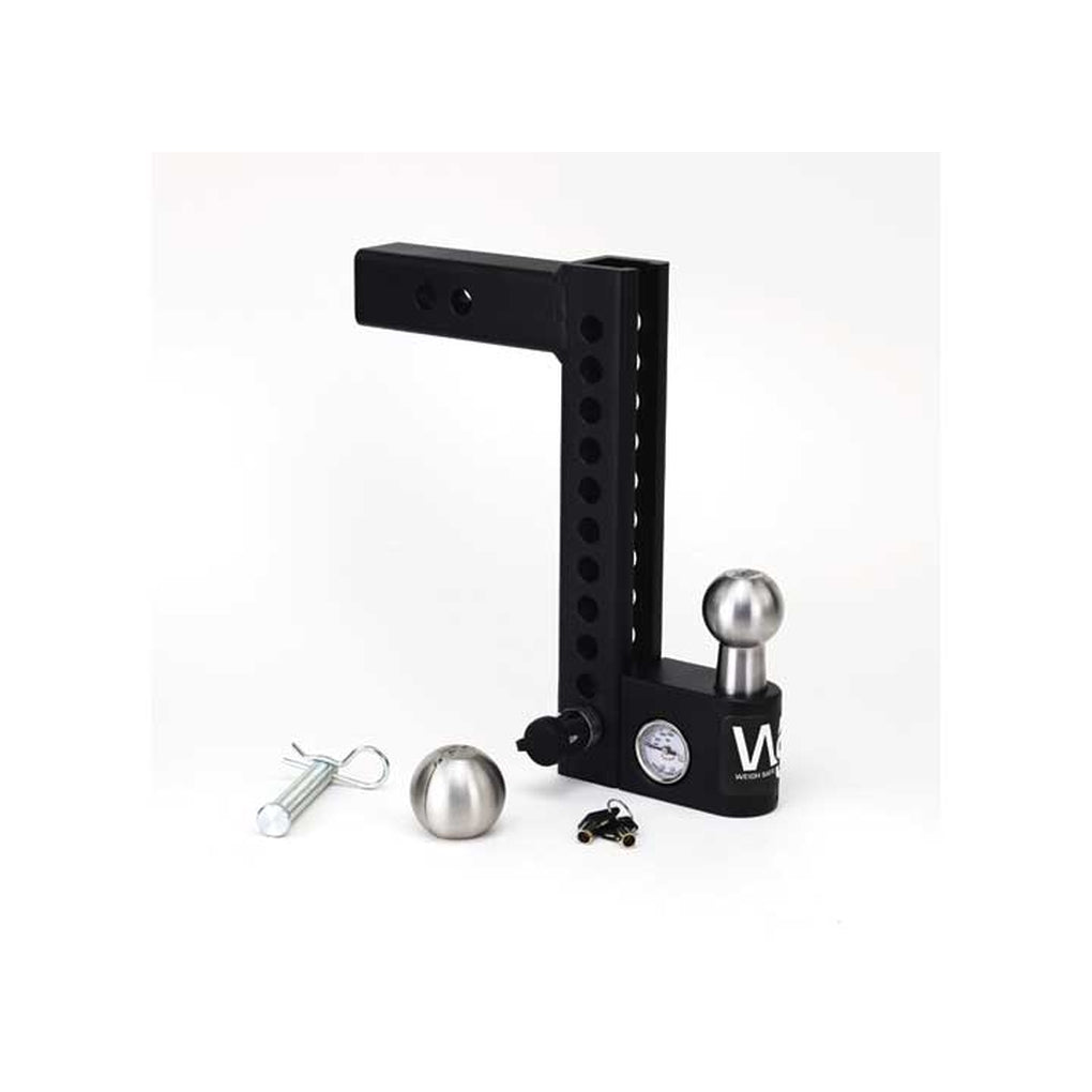 Weigh Safe AWS10-2 10In Drop 2In Shank Aero Hitch W/Builtin Scale 2In Stainless Steel Ball Rated For 12500 Lbs Gtw