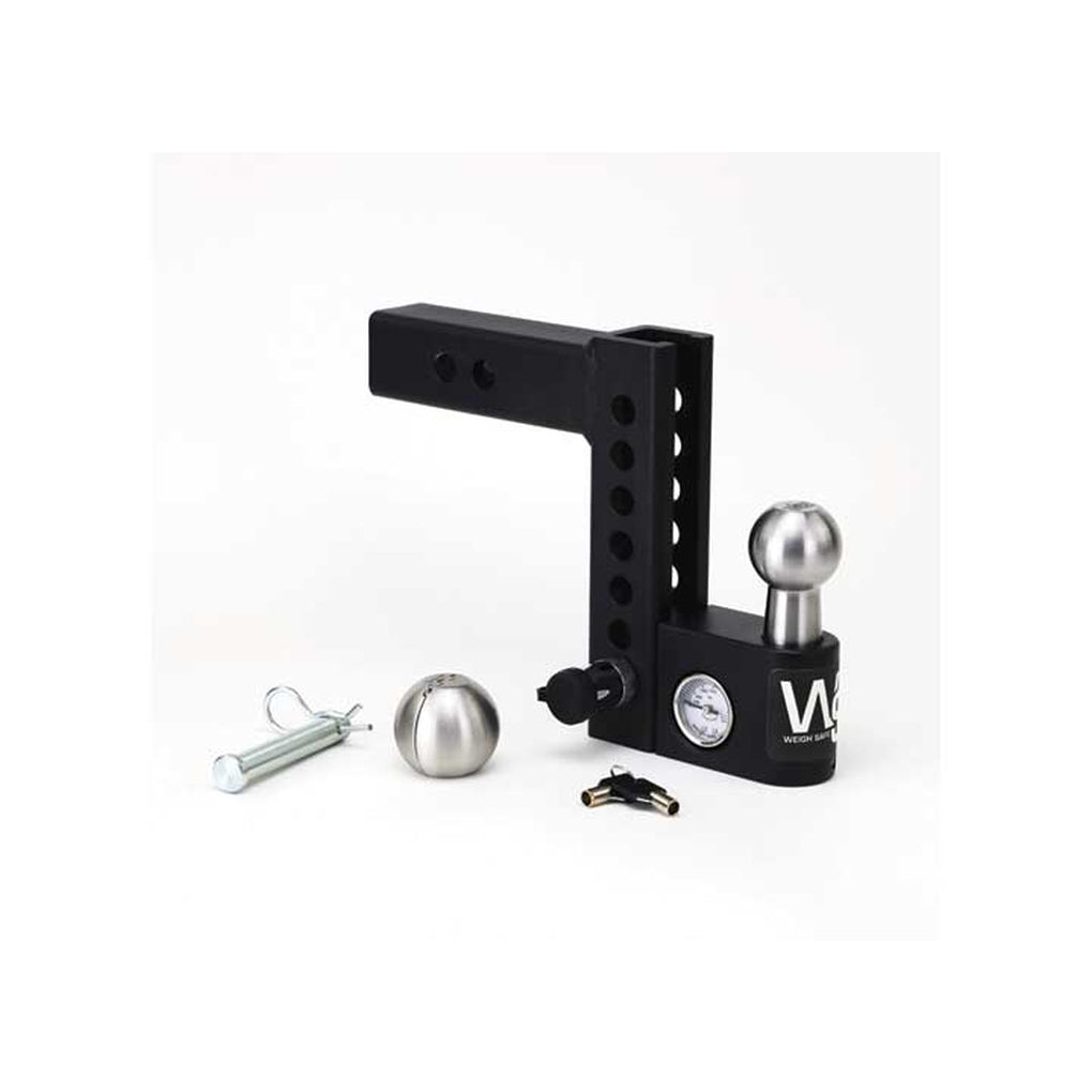 Weigh Safe AWS6-2 6In Drop 2In Shank Aero Hitch W/Builtin Scale 2In Stainless Steel Ball Rated For 12500 Lbs Gtw