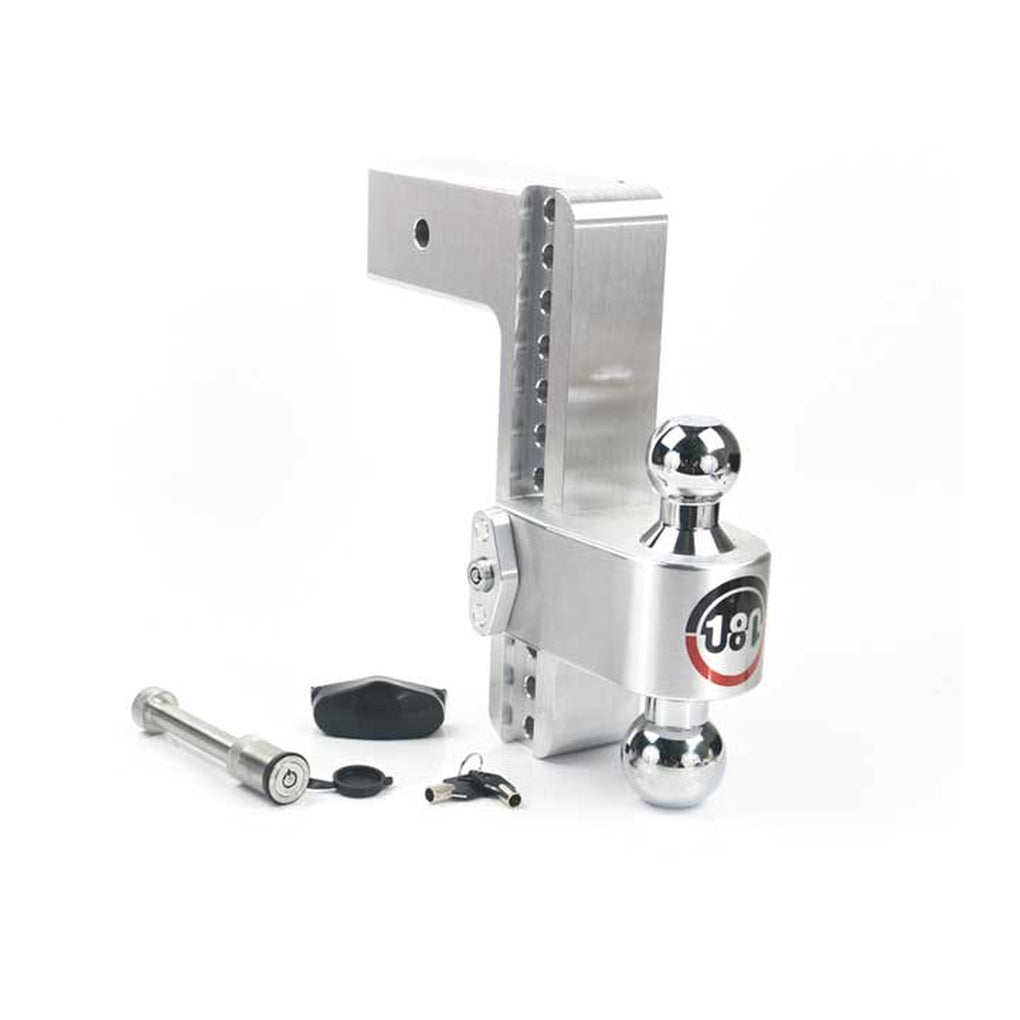 Weigh Safe CTB10-3-KA 180 Turnover Ball 10 Drop Hitch w/3 Shank & Chrome Plated 2 & 25/16 Ball W/W503 Keyed Alike