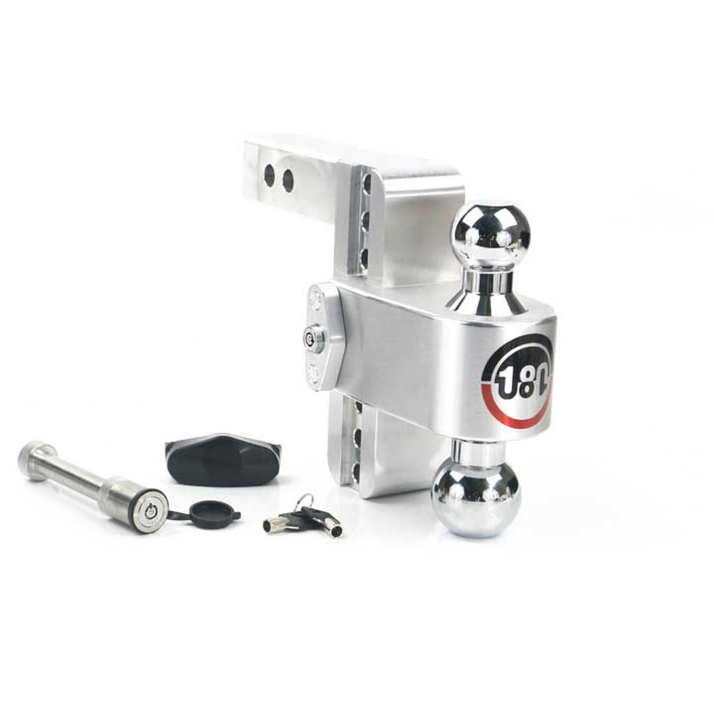 Weigh Safe CTB6-2-KA 180 Turnover Ball 6 Drop Hitch w/2 Shank & Chrome Plated 2 & 25/16 Ball W/W503 Keyed Alike