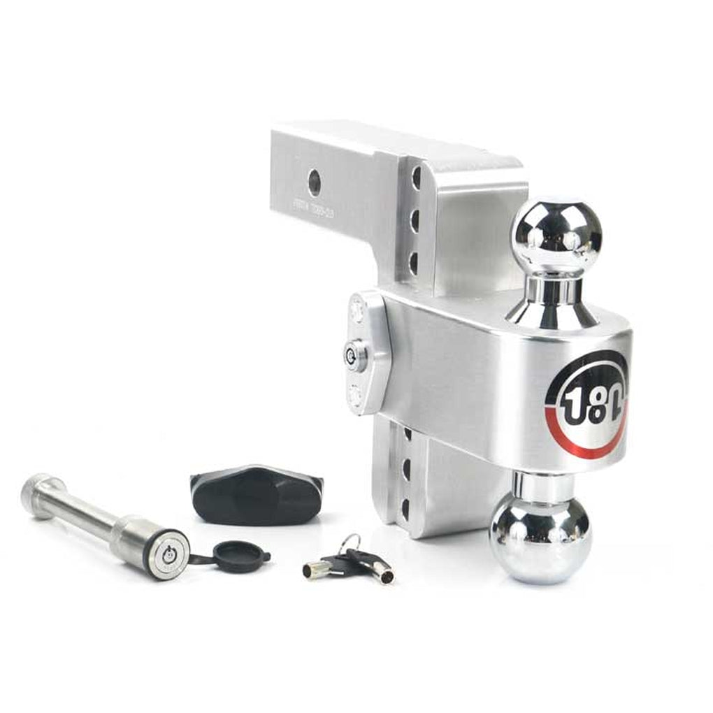 Weigh Safe CTB6-2.5-KA 180 Turnover Ball 6 Drop Hitch w/2.5 Shank & Chrome Plated 2 & 25/16 Ball W/W503 Keyed Alike