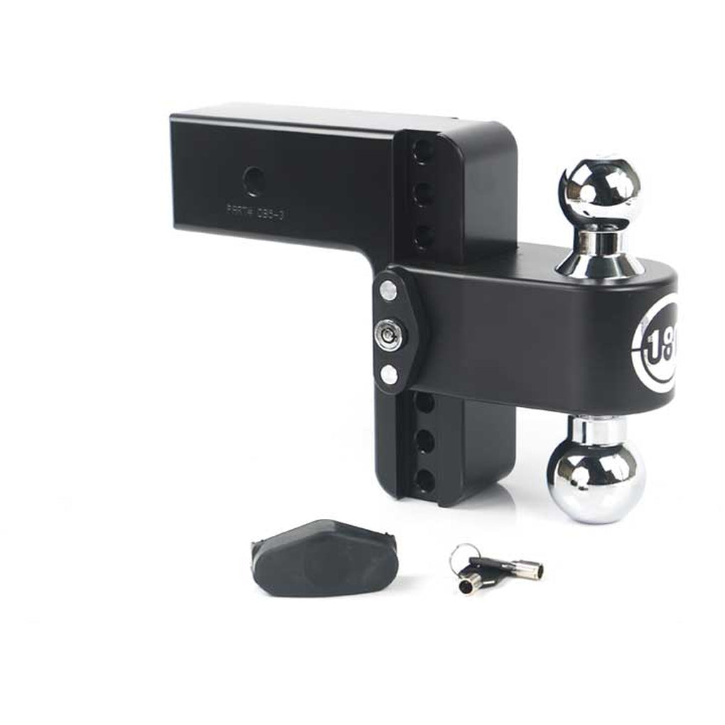 Weigh Safe CTB6-3-CER-BLA Turnover Ball 6In Drop Hitch w/3In Shank (8K/21K Gtwr)W/Cerakote