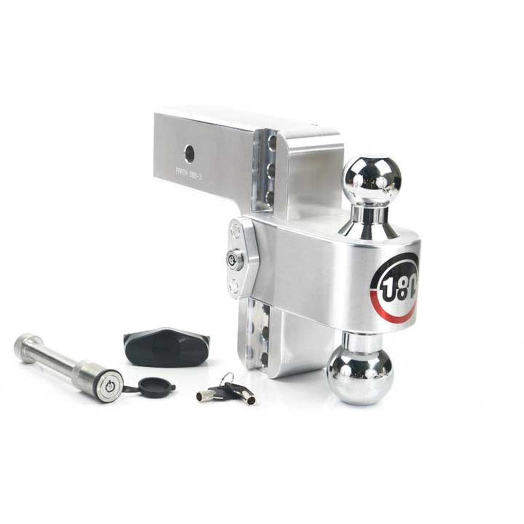 Weigh Safe CTB6-3-KA 180 Turnover Ball 6 Drop Hitch w/3 Shank & Chrome Plated 2 & 25/16 Ball W/W503 Keyed Alike