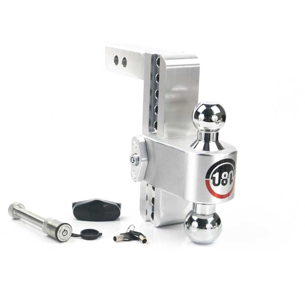 Weigh Safe CTB8-2-KA 180 Turnover Ball 8 Drop Hitch w/2 Shank & Chrome Plated 2 & 25/16 Ball W/W503 Keyed Alike