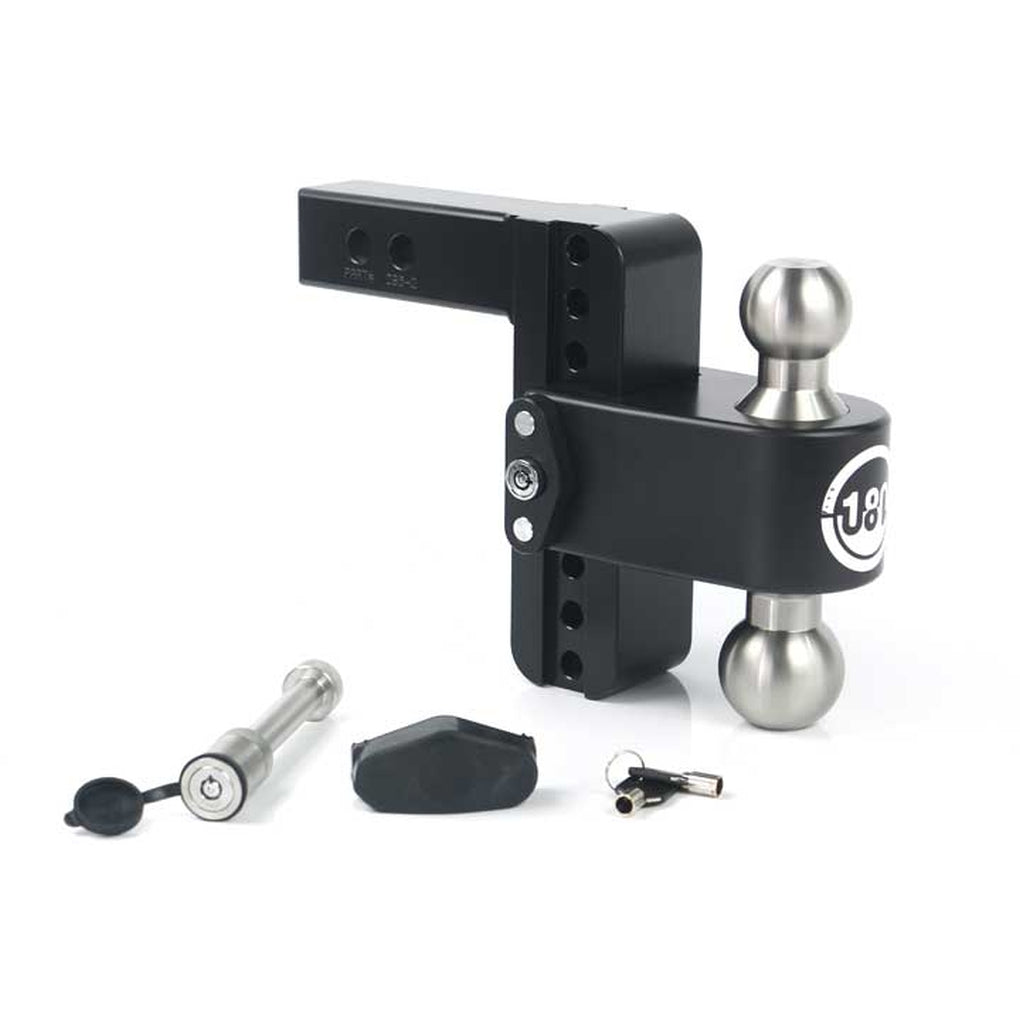 Weigh Safe LTB6-2-KA-CER-BLA Turnover Ball 6In Drop Hitch w/2In Shank (8K/10K Gtwr)W/Cerakote