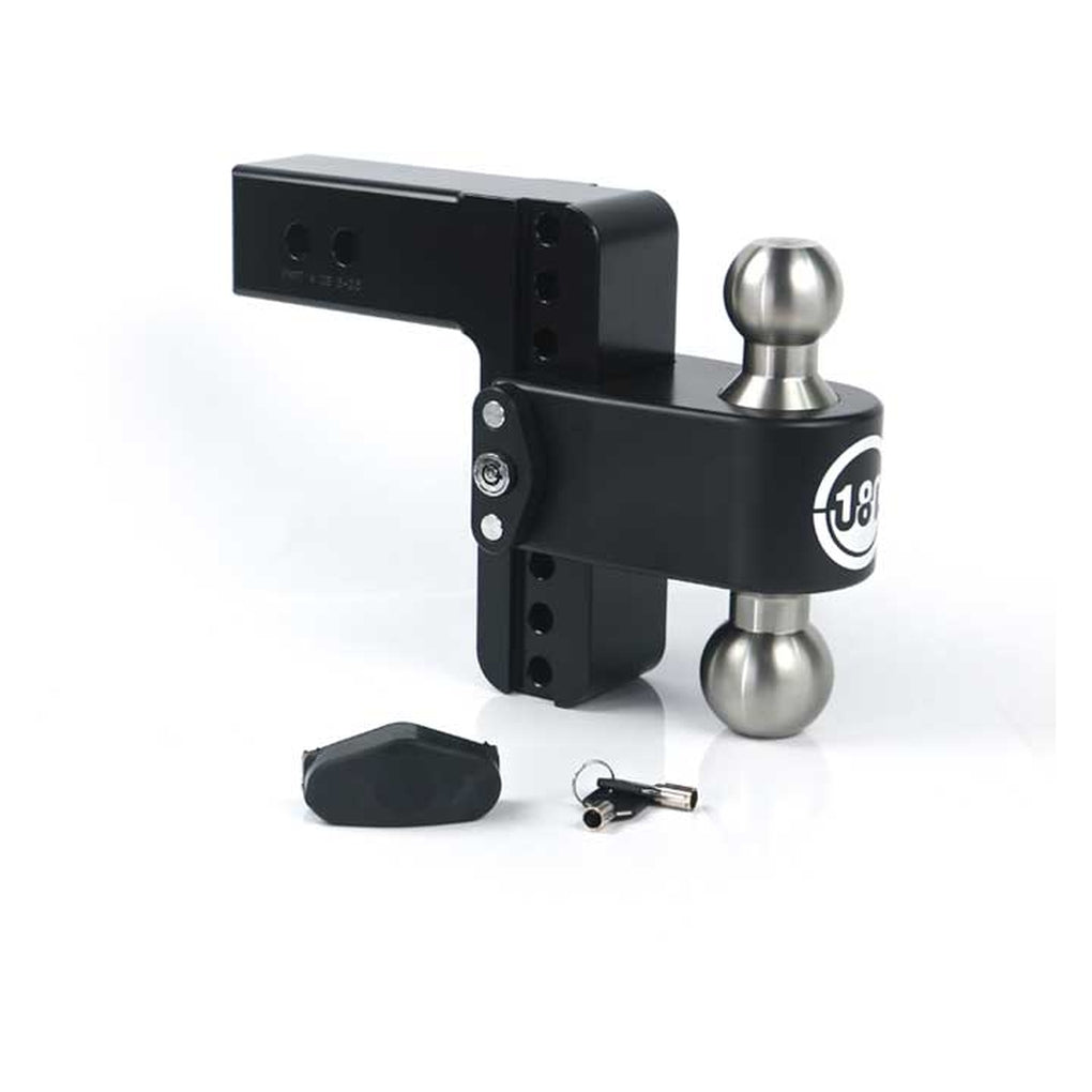 Weigh Safe LTB6-2.5-CER-BLA Turnover Ball 6In Drop Hitch w/2.5In Shank (8K/14.5K Gtwr)W/Cerakote