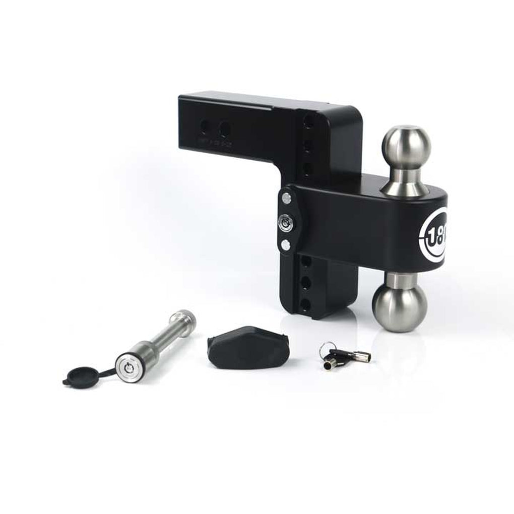 Weigh Safe LTB6-2.5-KA-CER-BLA Turnover Ball 6In Drop Hitch w/2.5In Shank (8K/14.5K Gtwr)W/Cerakote