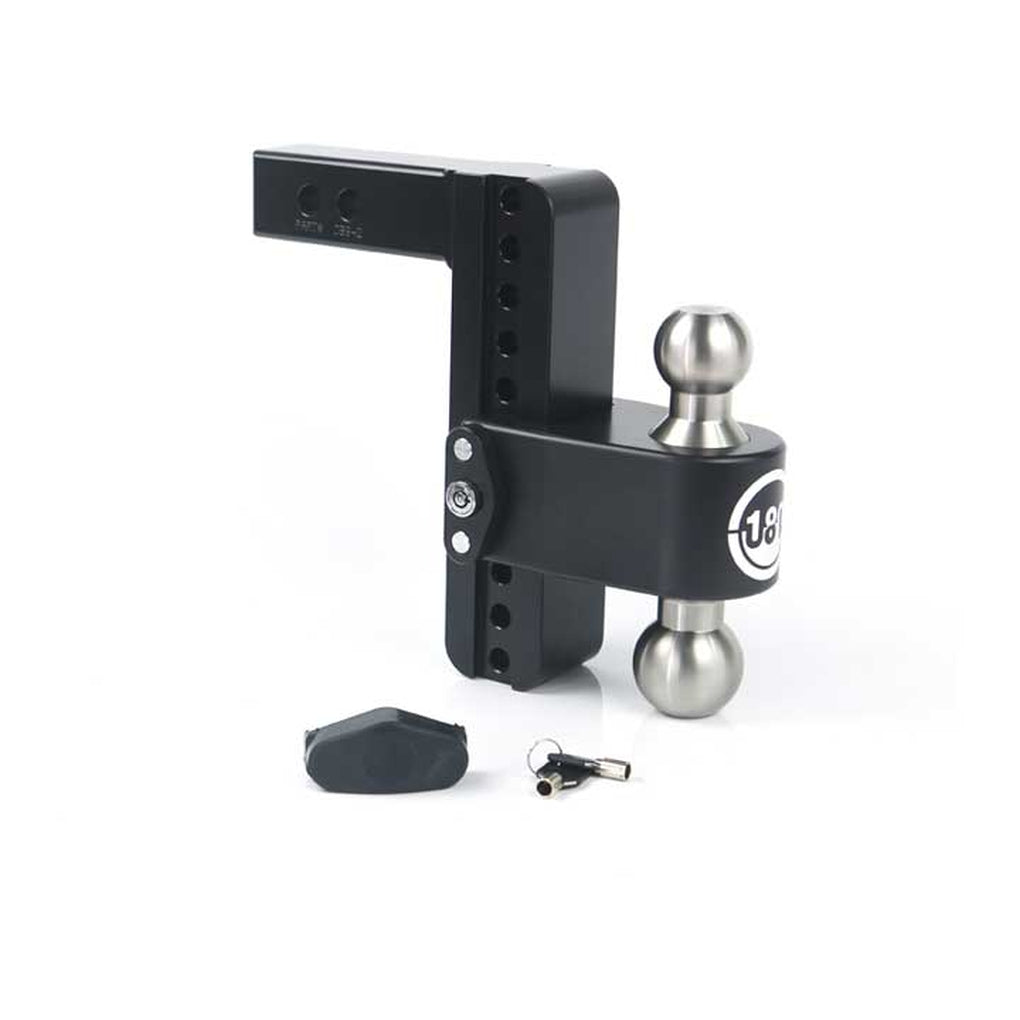 Weigh Safe LTB8-2-CER-BLA Turnover Ball 8In Drop Hitch w/2In Shank (8K/10K Gtwr)W/Cerakote