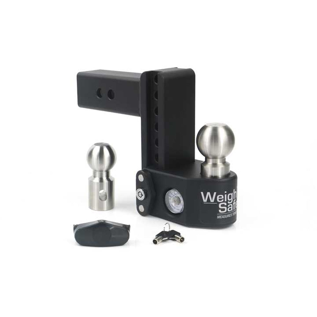 Weigh Safe SWS6-2.5 Tongue Weighing Adj Ball Mount Inc 2In and 25/16In Balls6In Drop2.5In Shank