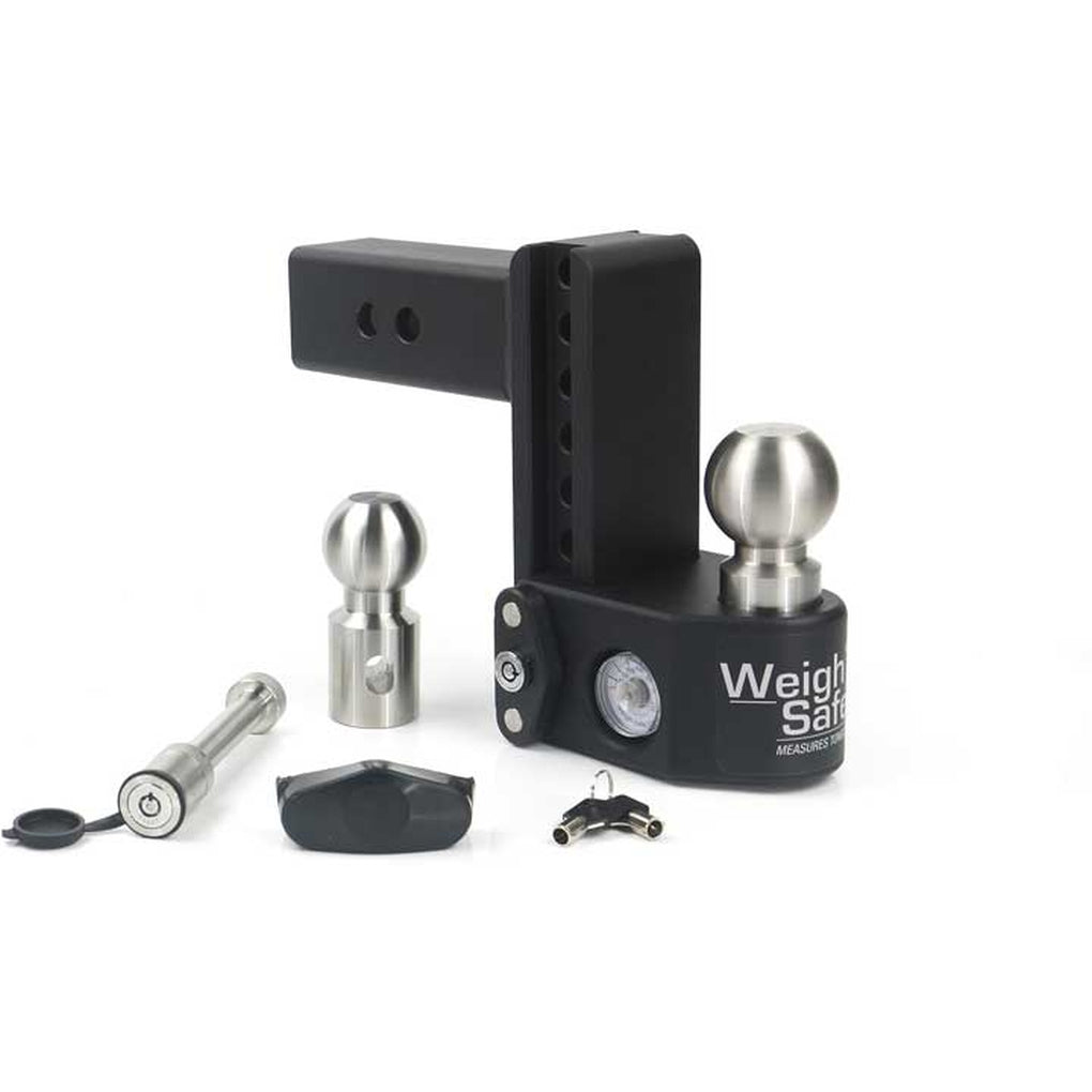 Weigh Safe SWS6-2.5KA Tongue Weighing Adj Ball Mount Inc 2In and 25/16In Balls 6In Drop 2.5In Sha