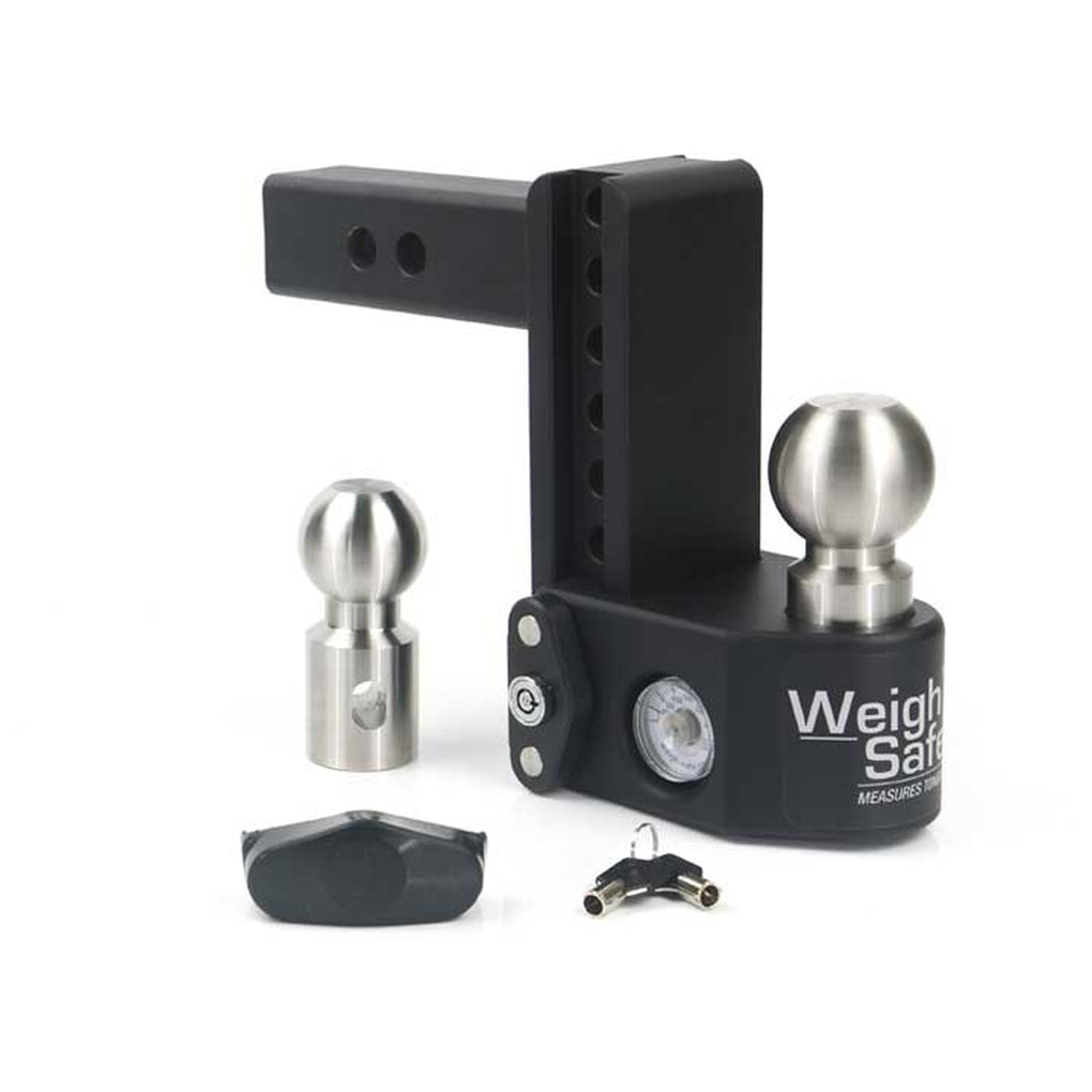 Weigh Safe SWS6-2 Tongue Weighing Adj Ball Mount Inc 2In and 25/16In Balls 6In Drop2In Shank