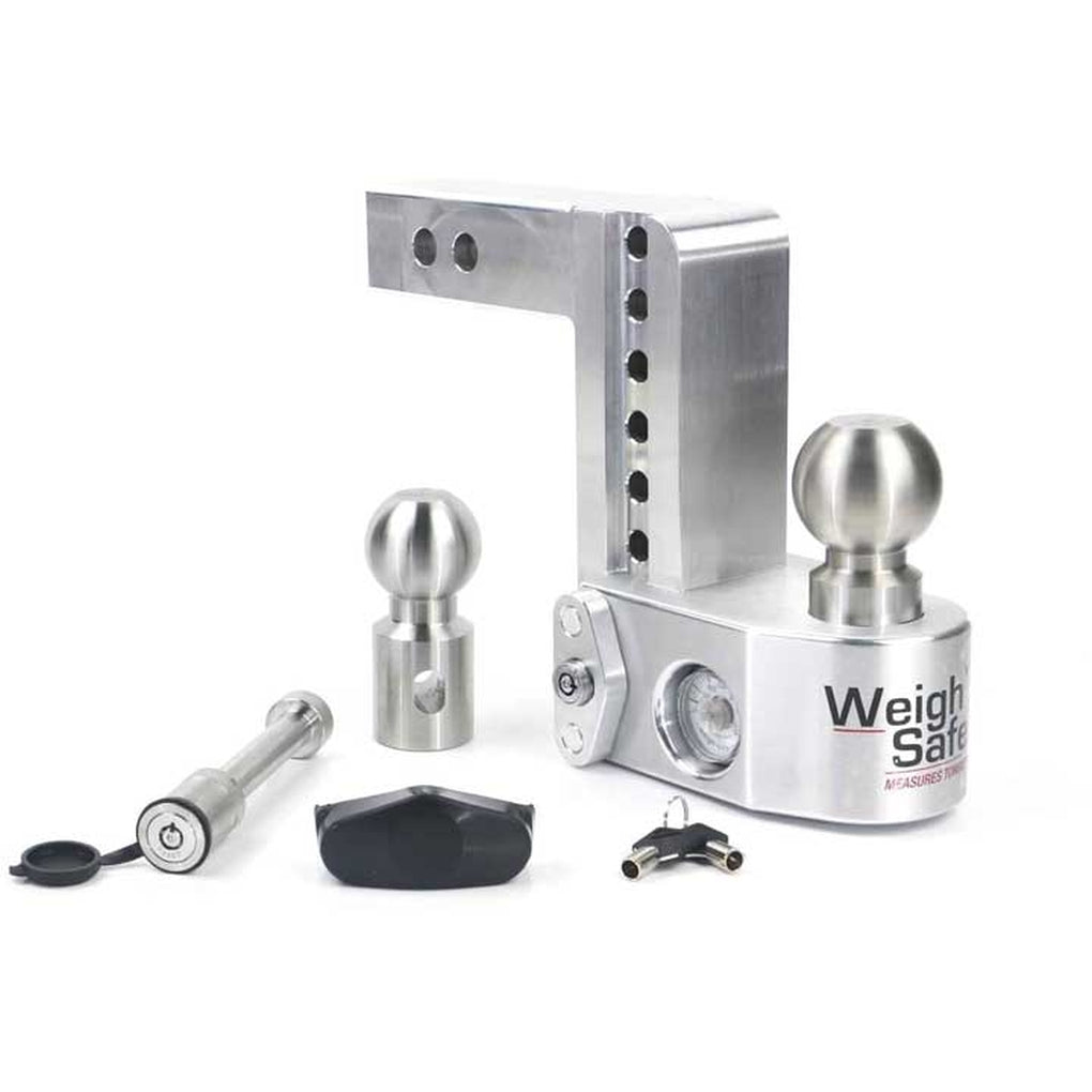 Weigh Safe SWS6-2KA Tongue Weighing Adj Ball Mount Inc 2In and 25/16In Balls 6In Drop 2In Shank