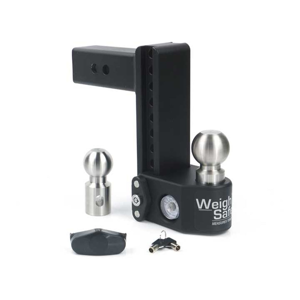 Weigh Safe SWS8-2.5 Tongue Weighing Adj Bal Mount Inc 2In and 25/16In Balls 8In Drop 2.5In Shan