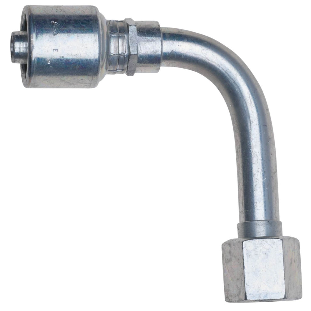 Gates G25183-2020 MegaCrimp Coupling Female JIC 37 Flare Swivel - 90 Extra Long 20G-20FJX90-089
