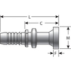 Gates G20350-2020 GlobalSpiral Couplings Code 62 O-Ring Flange Heavy - 20GS-20FLH